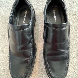 Black Slip-On Leather Loafers for boys size 4